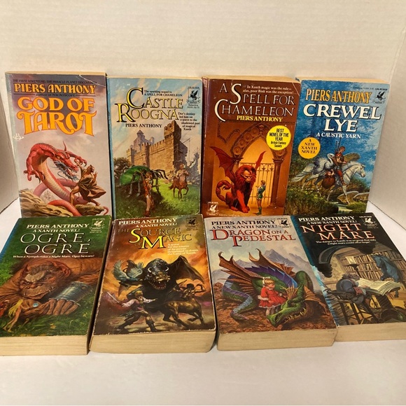 Mixed Lot of 8 Piers Anthony Paperback Books Xanth Tarot 1980s - Picture 2 of 5